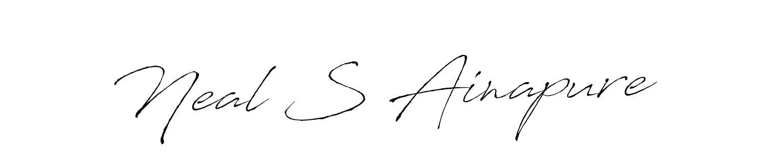 How to make Neal S Ainapure signature? Antro_Vectra is a professional autograph style. Create handwritten signature for Neal S Ainapure name. Neal S Ainapure signature style 6 images and pictures png