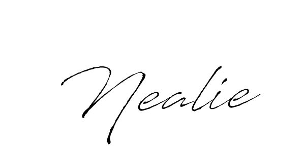 How to make Nealie name signature. Use Antro_Vectra style for creating short signs online. This is the latest handwritten sign. Nealie signature style 6 images and pictures png