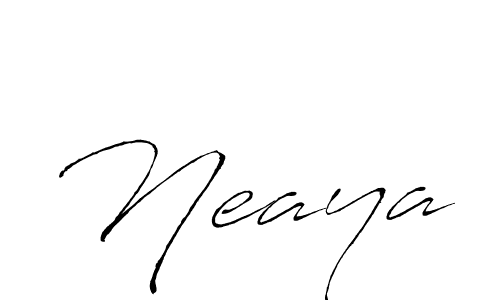 How to make Neaya signature? Antro_Vectra is a professional autograph style. Create handwritten signature for Neaya name. Neaya signature style 6 images and pictures png