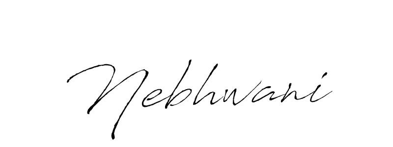 Make a beautiful signature design for name Nebhwani. With this signature (Antro_Vectra) style, you can create a handwritten signature for free. Nebhwani signature style 6 images and pictures png