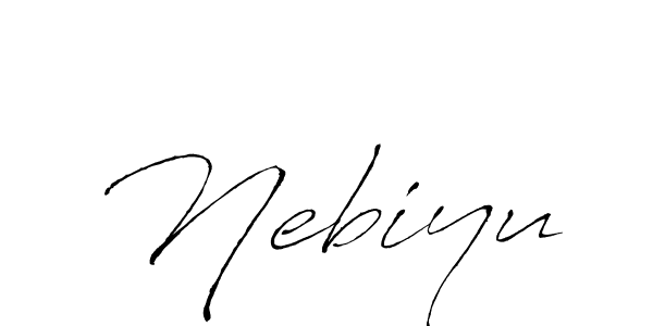 Here are the top 10 professional signature styles for the name Nebiyu. These are the best autograph styles you can use for your name. Nebiyu signature style 6 images and pictures png