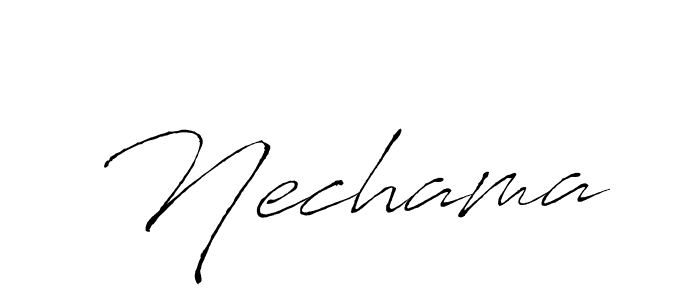 Design your own signature with our free online signature maker. With this signature software, you can create a handwritten (Antro_Vectra) signature for name Nechama. Nechama signature style 6 images and pictures png