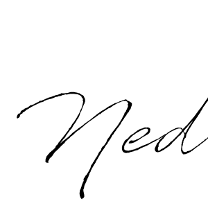 Design your own signature with our free online signature maker. With this signature software, you can create a handwritten (Antro_Vectra) signature for name Ned. Ned signature style 6 images and pictures png
