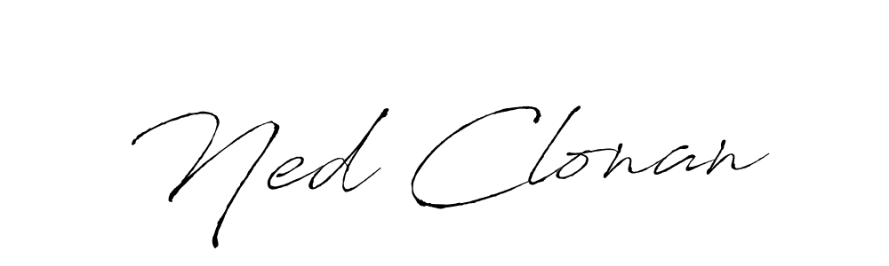 Create a beautiful signature design for name Ned Clonan. With this signature (Antro_Vectra) fonts, you can make a handwritten signature for free. Ned Clonan signature style 6 images and pictures png