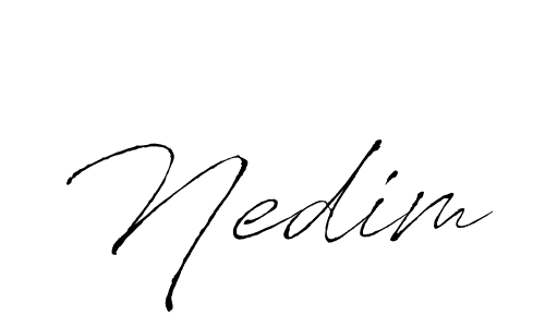 Nedim stylish signature style. Best Handwritten Sign (Antro_Vectra) for my name. Handwritten Signature Collection Ideas for my name Nedim. Nedim signature style 6 images and pictures png