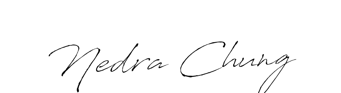 Create a beautiful signature design for name Nedra Chung. With this signature (Antro_Vectra) fonts, you can make a handwritten signature for free. Nedra Chung signature style 6 images and pictures png