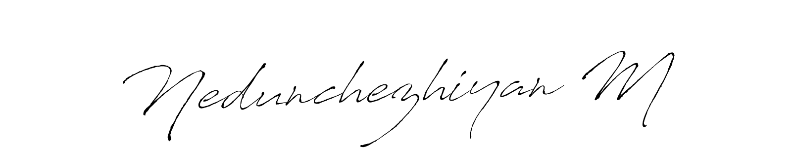 Nedunchezhiyan M stylish signature style. Best Handwritten Sign (Antro_Vectra) for my name. Handwritten Signature Collection Ideas for my name Nedunchezhiyan M. Nedunchezhiyan M signature style 6 images and pictures png