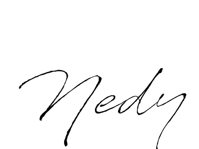 Nedy stylish signature style. Best Handwritten Sign (Antro_Vectra) for my name. Handwritten Signature Collection Ideas for my name Nedy. Nedy signature style 6 images and pictures png