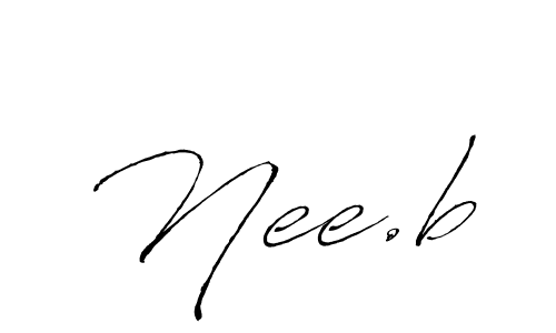 How to Draw Nee.b signature style? Antro_Vectra is a latest design signature styles for name Nee.b. Nee.b signature style 6 images and pictures png