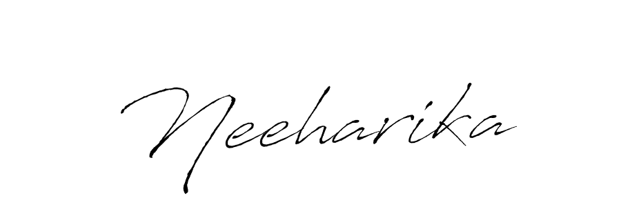 How to make Neeharika name signature. Use Antro_Vectra style for creating short signs online. This is the latest handwritten sign. Neeharika signature style 6 images and pictures png