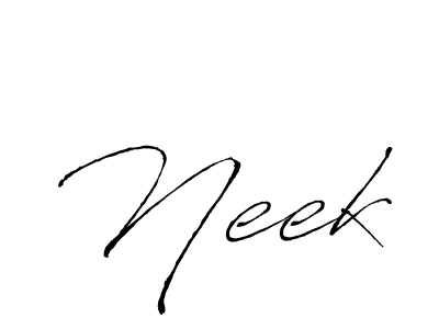 How to make Neek signature? Antro_Vectra is a professional autograph style. Create handwritten signature for Neek name. Neek signature style 6 images and pictures png