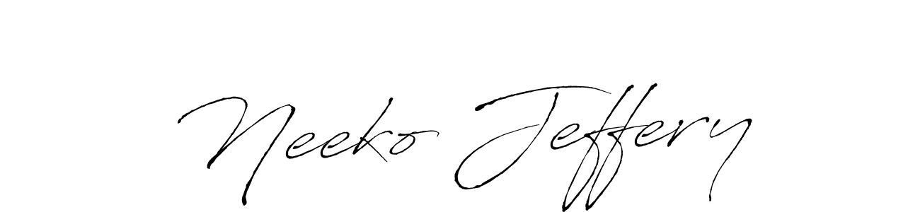 Similarly Antro_Vectra is the best handwritten signature design. Signature creator online .You can use it as an online autograph creator for name Neeko Jeffery. Neeko Jeffery signature style 6 images and pictures png