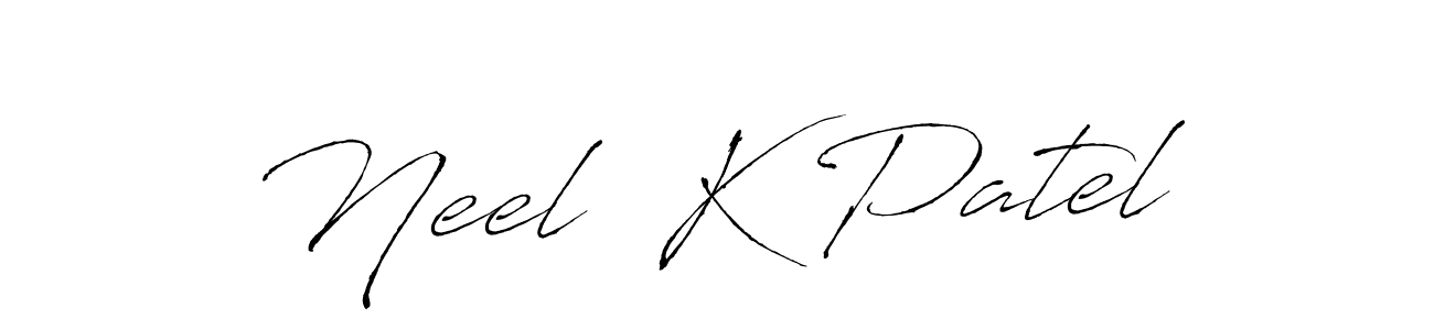 The best way (Antro_Vectra) to make a short signature is to pick only two or three words in your name. The name Neel  K Patel include a total of six letters. For converting this name. Neel  K Patel signature style 6 images and pictures png