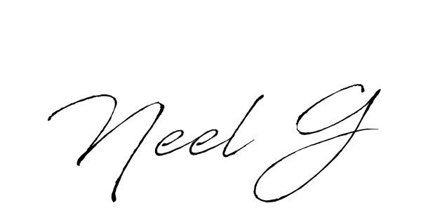 Make a beautiful signature design for name Neel G. With this signature (Antro_Vectra) style, you can create a handwritten signature for free. Neel G signature style 6 images and pictures png