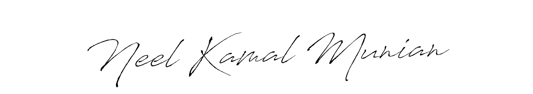 Make a beautiful signature design for name Neel Kamal Munian. With this signature (Antro_Vectra) style, you can create a handwritten signature for free. Neel Kamal Munian signature style 6 images and pictures png