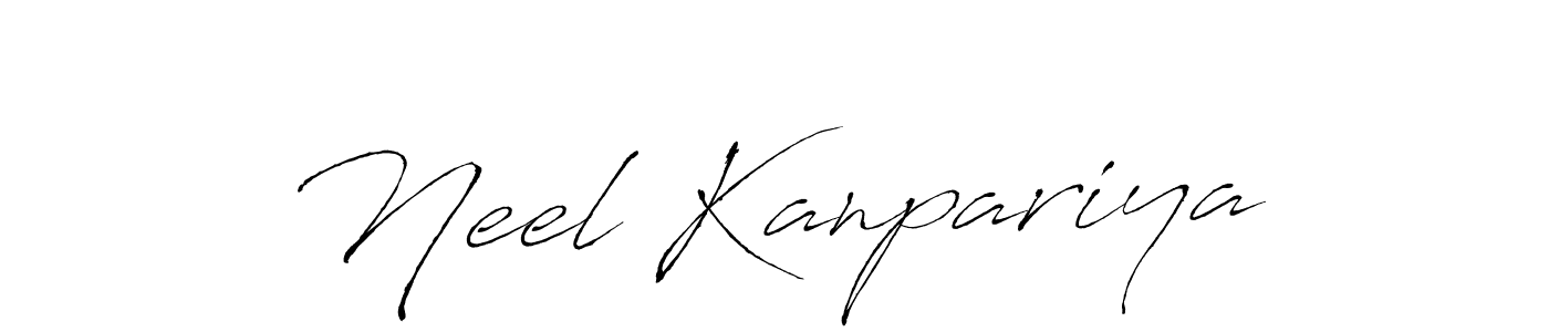 Make a beautiful signature design for name Neel Kanpariya. With this signature (Antro_Vectra) style, you can create a handwritten signature for free. Neel Kanpariya signature style 6 images and pictures png