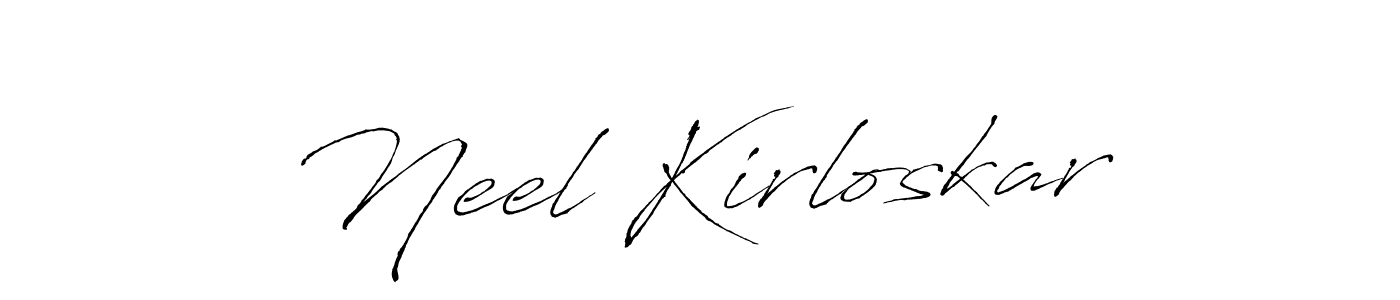 Create a beautiful signature design for name Neel Kirloskar. With this signature (Antro_Vectra) fonts, you can make a handwritten signature for free. Neel Kirloskar signature style 6 images and pictures png