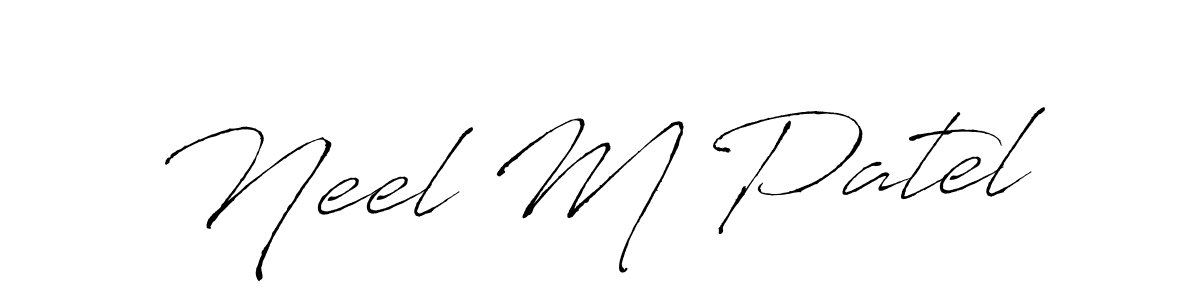 Neel M Patel stylish signature style. Best Handwritten Sign (Antro_Vectra) for my name. Handwritten Signature Collection Ideas for my name Neel M Patel. Neel M Patel signature style 6 images and pictures png