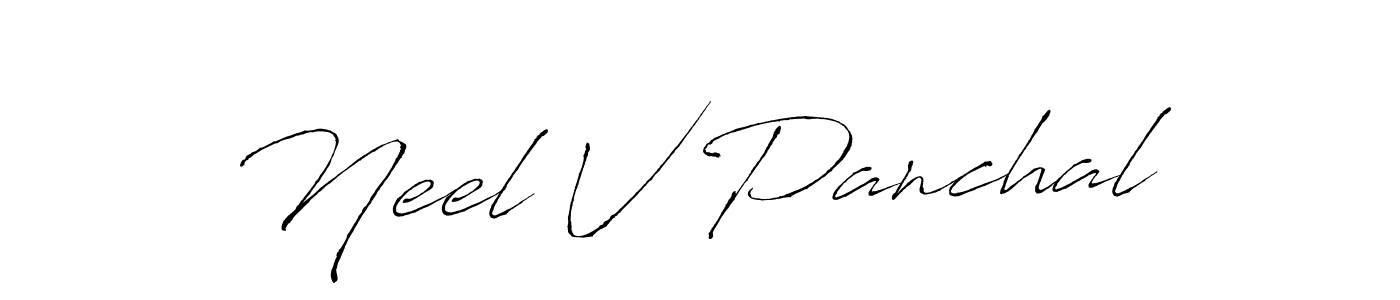 You should practise on your own different ways (Antro_Vectra) to write your name (Neel V Panchal) in signature. don't let someone else do it for you. Neel V Panchal signature style 6 images and pictures png