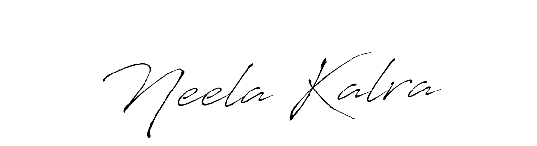 How to make Neela Kalra name signature. Use Antro_Vectra style for creating short signs online. This is the latest handwritten sign. Neela Kalra signature style 6 images and pictures png