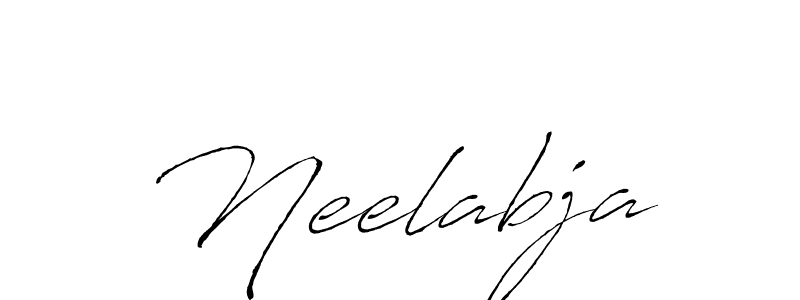 Design your own signature with our free online signature maker. With this signature software, you can create a handwritten (Antro_Vectra) signature for name Neelabja. Neelabja signature style 6 images and pictures png