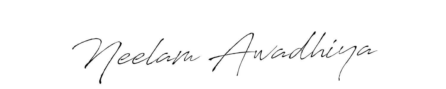 Make a beautiful signature design for name Neelam Awadhiya. With this signature (Antro_Vectra) style, you can create a handwritten signature for free. Neelam Awadhiya signature style 6 images and pictures png