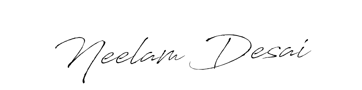 Create a beautiful signature design for name Neelam Desai. With this signature (Antro_Vectra) fonts, you can make a handwritten signature for free. Neelam Desai signature style 6 images and pictures png