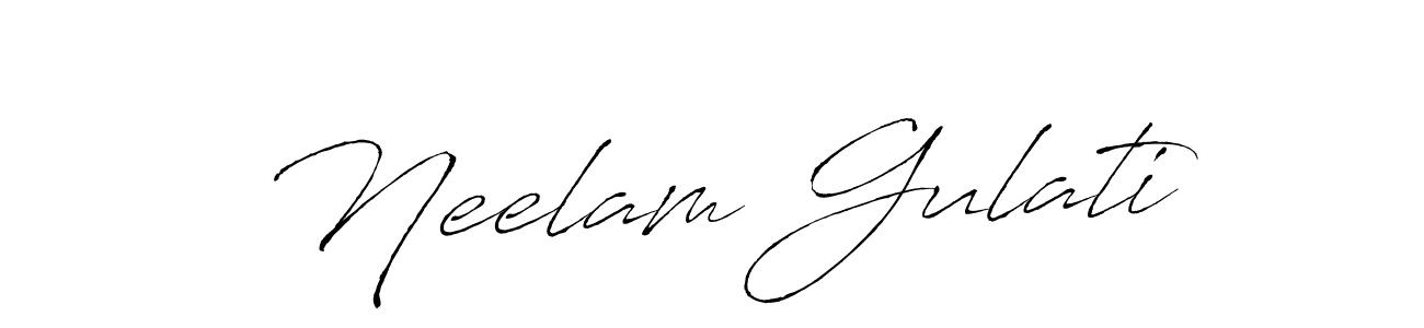 Make a beautiful signature design for name Neelam Gulati. With this signature (Antro_Vectra) style, you can create a handwritten signature for free. Neelam Gulati signature style 6 images and pictures png