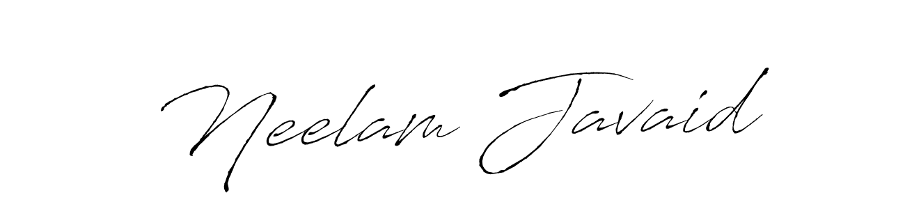 Use a signature maker to create a handwritten signature online. With this signature software, you can design (Antro_Vectra) your own signature for name Neelam Javaid. Neelam Javaid signature style 6 images and pictures png