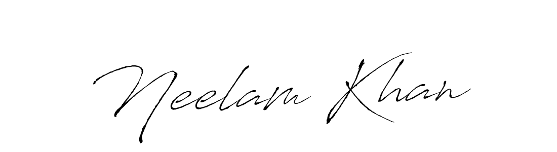 Create a beautiful signature design for name Neelam Khan. With this signature (Antro_Vectra) fonts, you can make a handwritten signature for free. Neelam Khan signature style 6 images and pictures png
