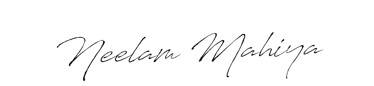 Design your own signature with our free online signature maker. With this signature software, you can create a handwritten (Antro_Vectra) signature for name Neelam Mahiya. Neelam Mahiya signature style 6 images and pictures png