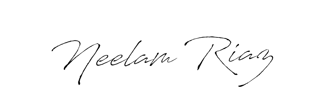 Make a beautiful signature design for name Neelam Riaz. With this signature (Antro_Vectra) style, you can create a handwritten signature for free. Neelam Riaz signature style 6 images and pictures png