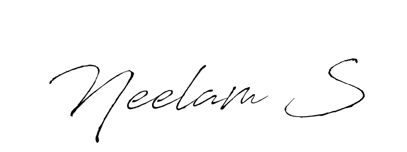 Neelam S stylish signature style. Best Handwritten Sign (Antro_Vectra) for my name. Handwritten Signature Collection Ideas for my name Neelam S. Neelam S signature style 6 images and pictures png