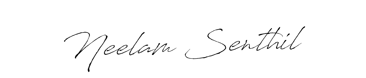 The best way (Antro_Vectra) to make a short signature is to pick only two or three words in your name. The name Neelam Senthil include a total of six letters. For converting this name. Neelam Senthil signature style 6 images and pictures png