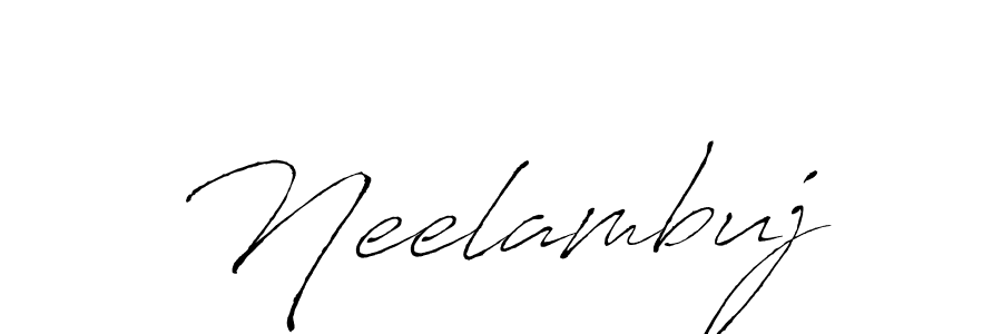 Design your own signature with our free online signature maker. With this signature software, you can create a handwritten (Antro_Vectra) signature for name Neelambuj. Neelambuj signature style 6 images and pictures png