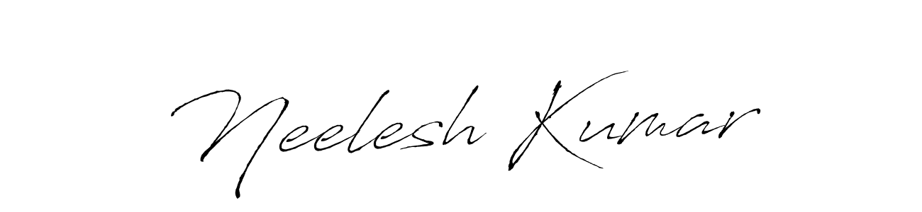 Design your own signature with our free online signature maker. With this signature software, you can create a handwritten (Antro_Vectra) signature for name Neelesh Kumar. Neelesh Kumar signature style 6 images and pictures png