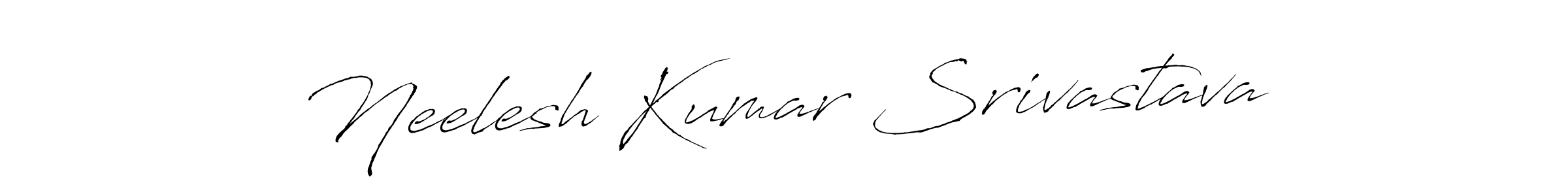 How to make Neelesh Kumar Srivastava name signature. Use Antro_Vectra style for creating short signs online. This is the latest handwritten sign. Neelesh Kumar Srivastava signature style 6 images and pictures png
