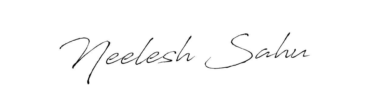 Antro_Vectra is a professional signature style that is perfect for those who want to add a touch of class to their signature. It is also a great choice for those who want to make their signature more unique. Get Neelesh Sahu name to fancy signature for free. Neelesh Sahu signature style 6 images and pictures png