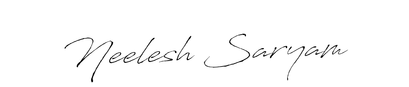 How to make Neelesh Saryam signature? Antro_Vectra is a professional autograph style. Create handwritten signature for Neelesh Saryam name. Neelesh Saryam signature style 6 images and pictures png