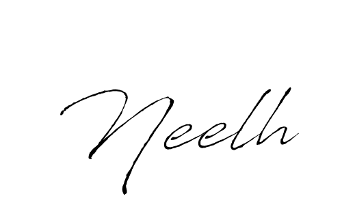 How to make Neelh name signature. Use Antro_Vectra style for creating short signs online. This is the latest handwritten sign. Neelh signature style 6 images and pictures png