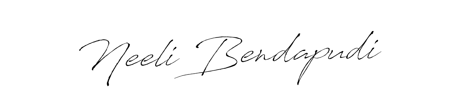 How to make Neeli Bendapudi name signature. Use Antro_Vectra style for creating short signs online. This is the latest handwritten sign. Neeli Bendapudi signature style 6 images and pictures png