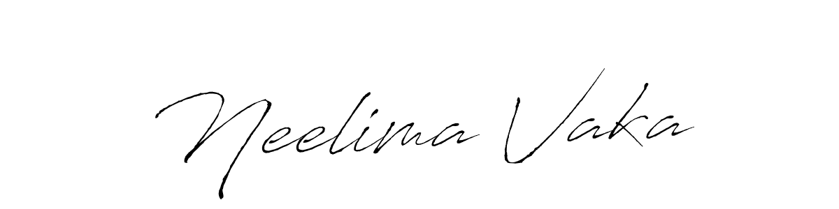 Create a beautiful signature design for name Neelima Vaka. With this signature (Antro_Vectra) fonts, you can make a handwritten signature for free. Neelima Vaka signature style 6 images and pictures png