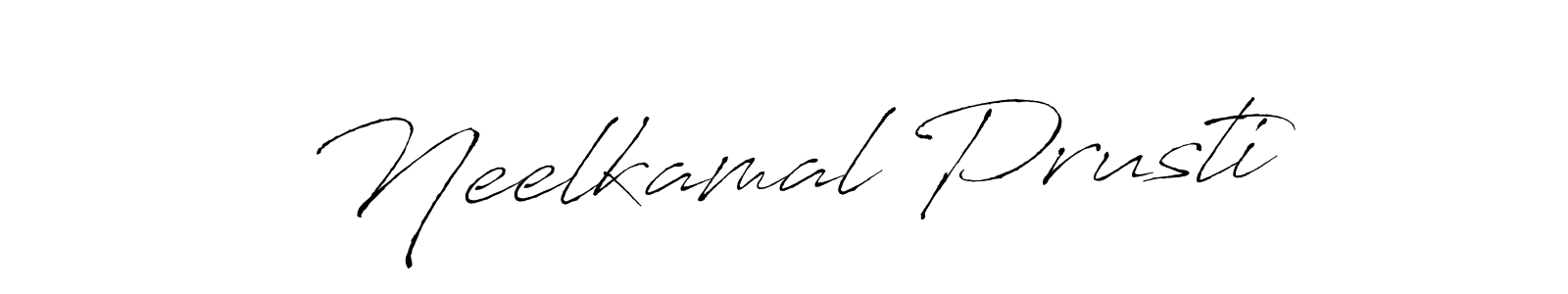 Create a beautiful signature design for name Neelkamal Prusti. With this signature (Antro_Vectra) fonts, you can make a handwritten signature for free. Neelkamal Prusti signature style 6 images and pictures png