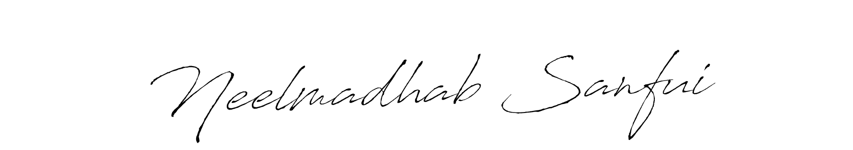 Neelmadhab Sanfui stylish signature style. Best Handwritten Sign (Antro_Vectra) for my name. Handwritten Signature Collection Ideas for my name Neelmadhab Sanfui. Neelmadhab Sanfui signature style 6 images and pictures png