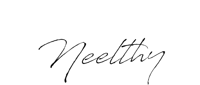 Design your own signature with our free online signature maker. With this signature software, you can create a handwritten (Antro_Vectra) signature for name Neelthy. Neelthy signature style 6 images and pictures png