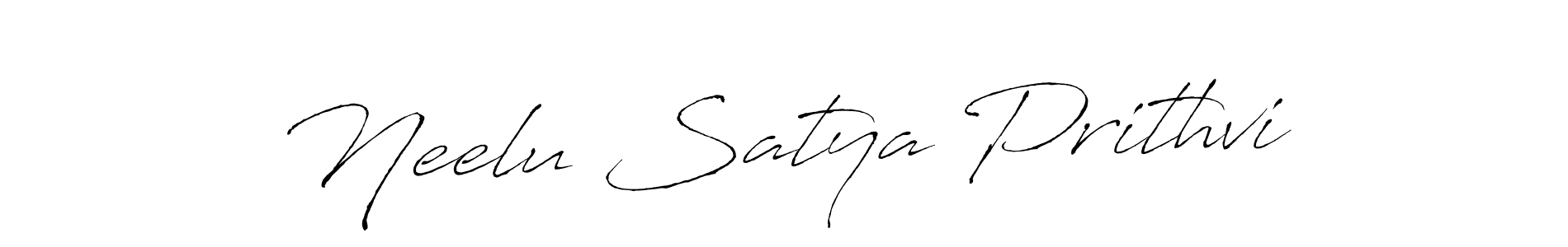 Design your own signature with our free online signature maker. With this signature software, you can create a handwritten (Antro_Vectra) signature for name Neelu Satya Prithvi. Neelu Satya Prithvi signature style 6 images and pictures png