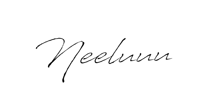 How to make Neeluuu signature? Antro_Vectra is a professional autograph style. Create handwritten signature for Neeluuu name. Neeluuu signature style 6 images and pictures png