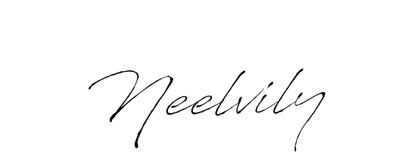 Use a signature maker to create a handwritten signature online. With this signature software, you can design (Antro_Vectra) your own signature for name Neelvily. Neelvily signature style 6 images and pictures png