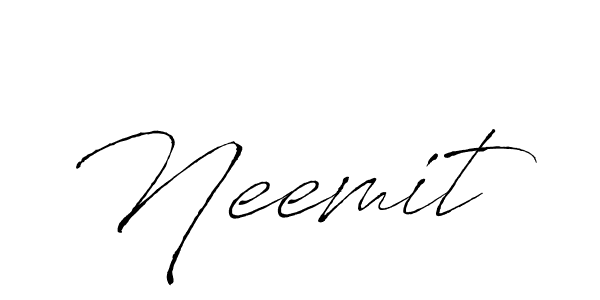 Design your own signature with our free online signature maker. With this signature software, you can create a handwritten (Antro_Vectra) signature for name Neemit. Neemit signature style 6 images and pictures png