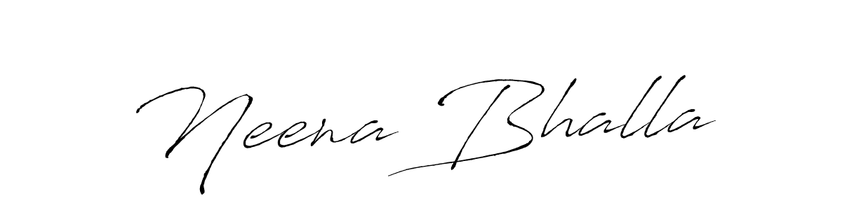 Neena Bhalla stylish signature style. Best Handwritten Sign (Antro_Vectra) for my name. Handwritten Signature Collection Ideas for my name Neena Bhalla. Neena Bhalla signature style 6 images and pictures png